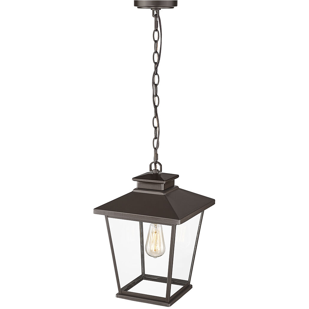 Bellmon 1 Light 11.1 inch Powder Coated Bronze Outdoor Hanging Lantern